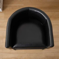Elegant Set of 2 Counter-Height Bar Stools with PU Leather, Comfortable Kitchen Chairs with Armrests and Footrests, 22'' L x 20" W x 36" H, Black(m-7)