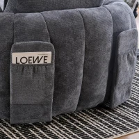 Oversized Chaise Lounge Chair with Deep Seat and Chenille, Soft Reading Sofa with Extra Pillows and No Assembly, 72.5'' L x 57" W x 23" H, Grey(m-10)
