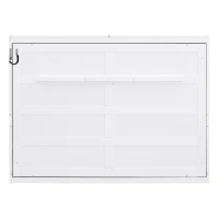 Chic Full-Size Murphy Wall Bed with Dual-Piston Mechanism, Modern Folding Cabinet Bed for Guest Room, 77.5" L x 61.5" W x 62" H, White(m-9)