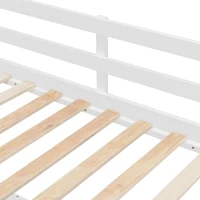 Chic Twin Loft Bed with Desk and 7-Color LED Lights, Space-Saving Storage Bed with 2 Drawers and Stairs, 79" L x 59.5" W x 68" H, White(m-7)