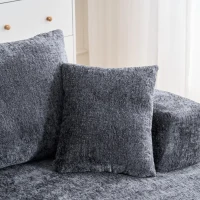 Modern Textured Plush Sleeper Chair with Headrest Pillow, Cloud-Inspired Lounge Sofa with No Assembly, 54.5'' L x 54.5" W x 33" H, Grey(m-5)