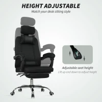 Vinsetto Ergonomic Executive High Back Office Chair with Footrest, Lumbar Support, Black(m-4)