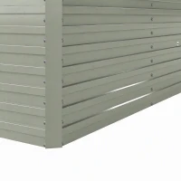 Outsunny 5' x 3' x 2' Raised Garden Bed, Galvanized Planter Box for Growing Flowers, Herbs and Vegetables, Light Grey(m-12)