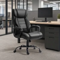 Vinsetto Massage Office Chair, High Back Executive Office Chair with 6-Point Vibration, Timer, Adjustable Height, Black(m-8)