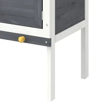PawHut Wooden Rabbit Hutch, Guinea Pig Hutch with Asphalt Roof, Outdoor Elevated Bunny House for Rabbits, Chinchillas(m-9)
