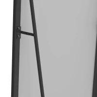 HOMCOM 64"x20" Full Length Mirror, Tempered Glass Floor Mirror with Stand, Standing, Hanging or Leaning Against Wall, Black(m-10)