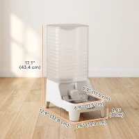 PawHut 8L Automatic Dog Water Dispenser, Gravity Pet Waterer w/ Patented Faucet, Stainless Steel Bowl, Large Capacity(m-3)