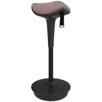 Vinsetto Backless Wobble Stool Chair, Standing Desk Chair, Adjustable Learning Stool for Office Desks, with Rocking Motion, Brown(m-9)