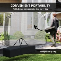 Outsunny Bike Storage Shed Tent, Portable and Waterproof with 210D Oxford Fabric and Carry Bag for 3-4 Bicycles, Dark Grey(m-7)