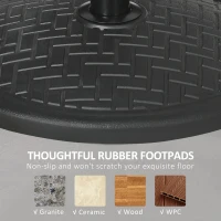 Outsunny 31lbs Concrete Round Patio Umbrella Base Holder, Outdoor Market Umbrella Stand Weight for Lawn, Deck, Backyard, Black(m-6)