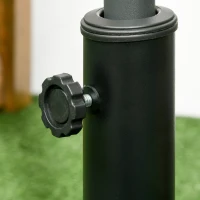 Outsunny 42lbs Resin Patio Umbrella Base, 20" Square Outdoor Umbrella Stand Holder for Parasol Poles 1.26", 1.5", and 1.9" Dia, Black(m-8)