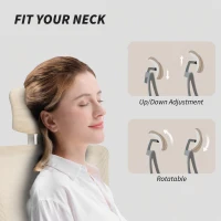 HOMCOM Ergonomic Office Chair, Swivel Desk Chair with Adjustable Lumbar Support, Headrest and Height, Flip-up Armrests, Beige(m-6)