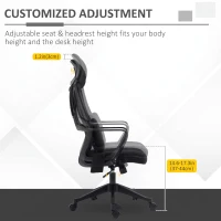 Vinsetto Office Chair High Back, Ergonomic Mesh Computer Chair Executive Task Chair with Massage Lumbar Support & Headrest Rocking(m-6)