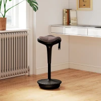 Vinsetto Backless Wobble Stool Chair, Standing Desk Chair, Adjustable Learning Stool for Office Desks, with Rocking Motion, Brown(m-1)