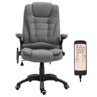 Vinsetto Executive Office Chair, High Back Ergonomic Chair with 6-Point Vibration, 130° Reclining Back, Adjustable Height, Grey(m-11)