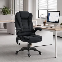 Vinsetto 6 Point Vibrating Massage Office Chair High Back Executive Chair with Reclining Back, Swivel Wheels, Black(m-8)