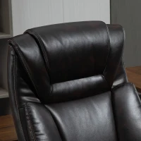 Vinsetto PU Leather Executive Office Chair with High Back, Adjustable Height and Swivel Wheels, 400LBS Capacity, Brown(m-9)