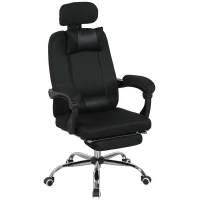 Vinsetto Ergonomic Executive High Back Office Chair with Footrest, Lumbar Support, Black(m-2)