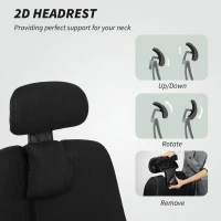 Vinsetto Ergonomic Executive High Back Office Chair with Footrest, Lumbar Support, Black(m-6)