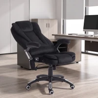 Vinsetto 6 Point Vibrating Massage Office Chair High Back Executive Chair with Reclining Back, Swivel Wheels, Black(m-1)