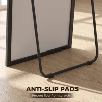 HOMCOM 64"x20" Full Length Mirror, Tempered Glass Floor Mirror with Stand, Standing, Hanging or Leaning Against Wall, Black(m-6)