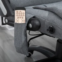 Vinsetto Executive Office Chair, High Back Ergonomic Chair with 6-Point Vibration, 130° Reclining Back, Adjustable Height, Grey(m-10)
