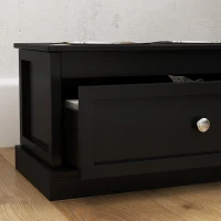 PawHut Elevated Dog Bowls with Storage Drawer, Raised Dog Bowl Stand Pet Food Bowl Dog Feeding Station, Black(m-8)