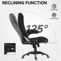 Vinsetto 6 Point Vibrating Massage Office Chair High Back Executive Chair with Reclining Back, Swivel Wheels, Black(m-7)