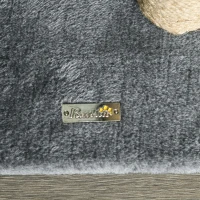 PawHut Floor to Ceiling Cat Tree, 90.5" - 98.5" Cat Tower with Scratching Post, Dangling Balls, Platforms, Bed, Hammock, Grey(m-9)
