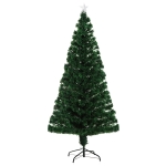 HOMCOM 6ft Artificial Pre-Lit Fiber Optic Holiday Christmas Tree with 28 LED Lights
