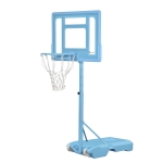 Soozier 5.25' - 5.89' Height Adjustable Pool Basketball w/ Wheeled Water/Sand Base - Blue