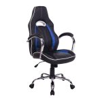 HomCom High Back Racing Style Ergonomic Gaming Chair - Blue / Black