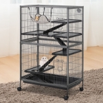 PawHut 4-Tier Rolling Small Animal Cage with Platform, Hammock and Ramps