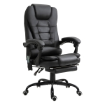 Vinsetto 7-Point Vibrating Massage Executive Office Chair w/ Footrest, Black