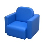 Qaba 2-in-1 Multifunctional Convertible Kids Table and Chair Set - Blue