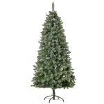 HOMCOM 6ft Artificial Christmas Tree w/ Snow Dipped Branch, Fir Shape for Holiday Home Decoration