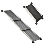 PawHut 28" - 62.5" Telescoping Dog & Pet Ramp with Lightweight Aluminum Design & Anti-Skid Surface for Elderly Pets