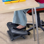 HOMCOM Footrest Under Desk Support Ergonomic Adjustable Foot Rest with Massage Texture Surface, 3 Height Position, 30 Degree Tilt Angle, for Home, Office