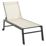 Outsunny Garden Adjustable Sun Lounger Chaise Lounge Reclining Chair w/ Wheels