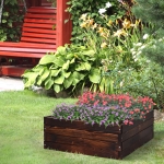 Outsunny Metal Raised Garden Bed Color Steel Screwless Heavy Duty Planter Box w/ Net Cover & Gloves for Growing Vegetables Flowers Herbs and Succulents(c-4)