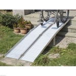 HOMCOM 8.1ft Wheelchair Ramp with Carrying Handle Aluminum Alloy