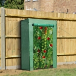 Outsunny 39" x 20" x 59" Greenhouse Steel Frame PE Cover with Roll-up Door Outdoor for Backyard Balcony Garden Green