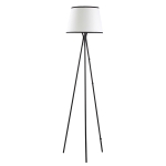 HOMCOM Modern Tripod Floor Lamp Land Lamp w/ Steel Frame, Fabric Lampshade and E26 Base