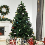 HOMCOM 6FT Artificial Pop-Up Christmas Tree Xmas Tree Holiday Home Decoration with Automatic Open, Green