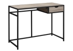Monarch 42" Contemporary Compact Computer Writing Desk - Dark Taupe / Silver Metal