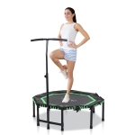 Soozier Trampoline Outdoor Bouncer Jumper w/ 3-Level Adjust Handle Adult Kid - Green