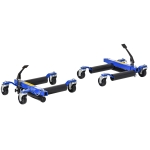 DURHAND Set of 2 Hydraulic Wheel Dolly Lift for Car Tire Changing Maintenance, Blue
