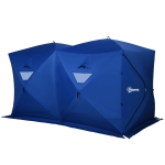 Outsunny 8 Person Waterproof Portable Pop-Up Ice Fishing Shelter with 2 Doors