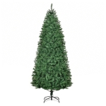 HOMCOM 7.5ft Tall Pre-lit Pine Artificial Christmas Tree with Realistic Branches, 450 Warm White LED Lights and 1146 Tips