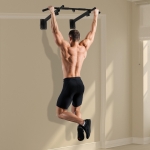 Soozier Mounted Pull Up Bar Full Body Train Sandbag Hanger For Boxing & Trainings Black